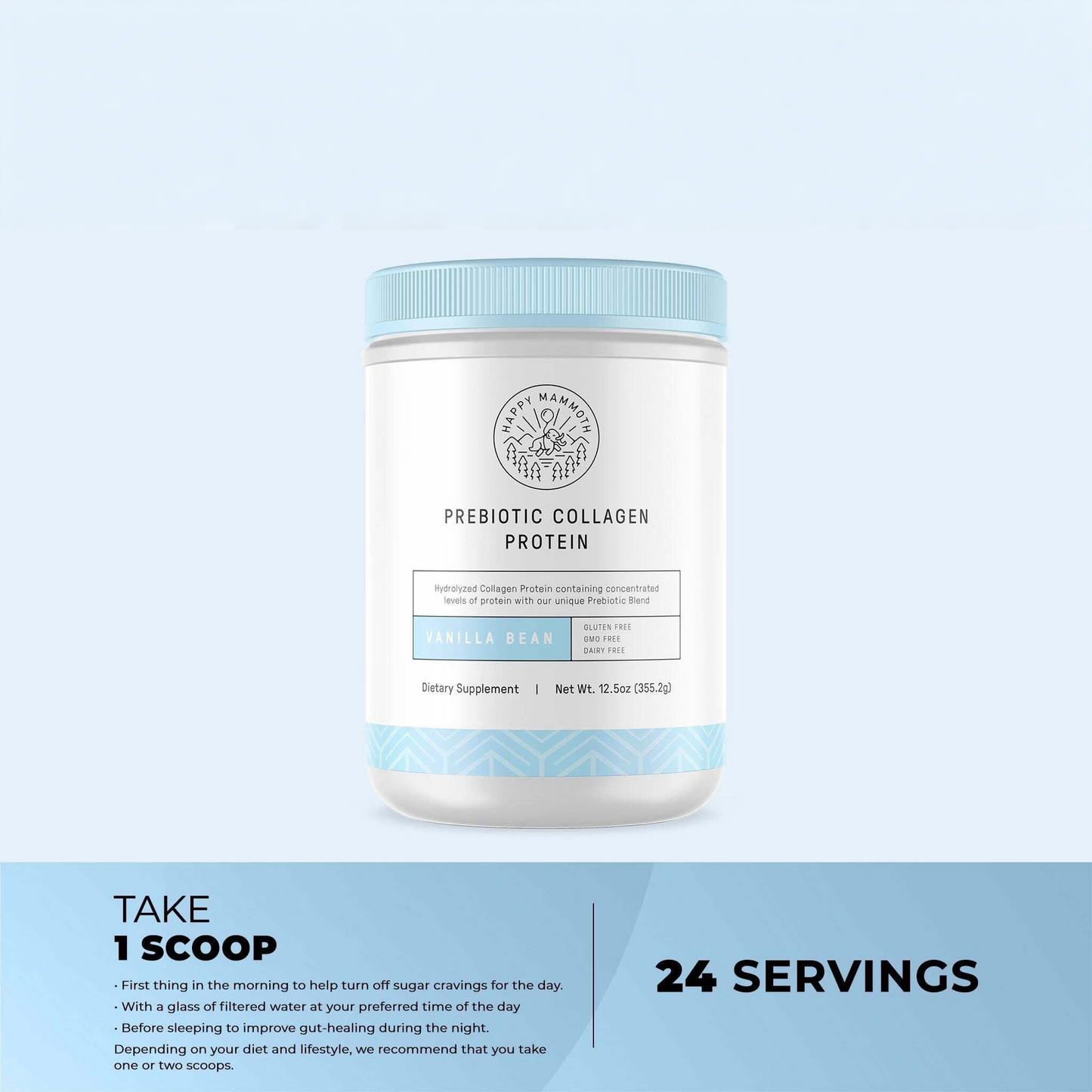Happy Mammoth Prebiotic Collagen Protein
