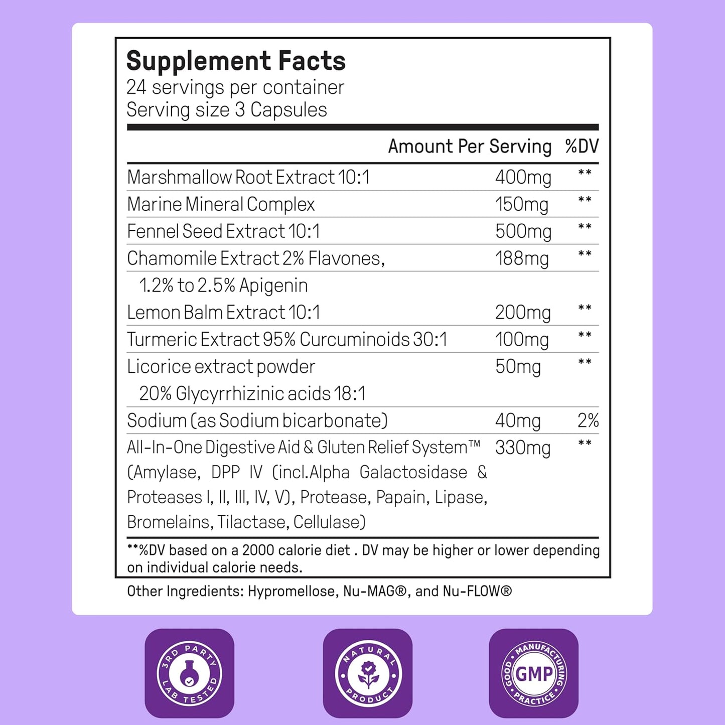 Happy Mammoth  Bloat Banisher™ 72 capsules